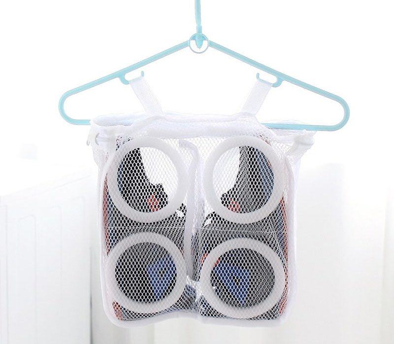 Mesh Net Pouch Washing Hanging Bag Shoes Cleaning Care Case Shoe Protecto JoHCA